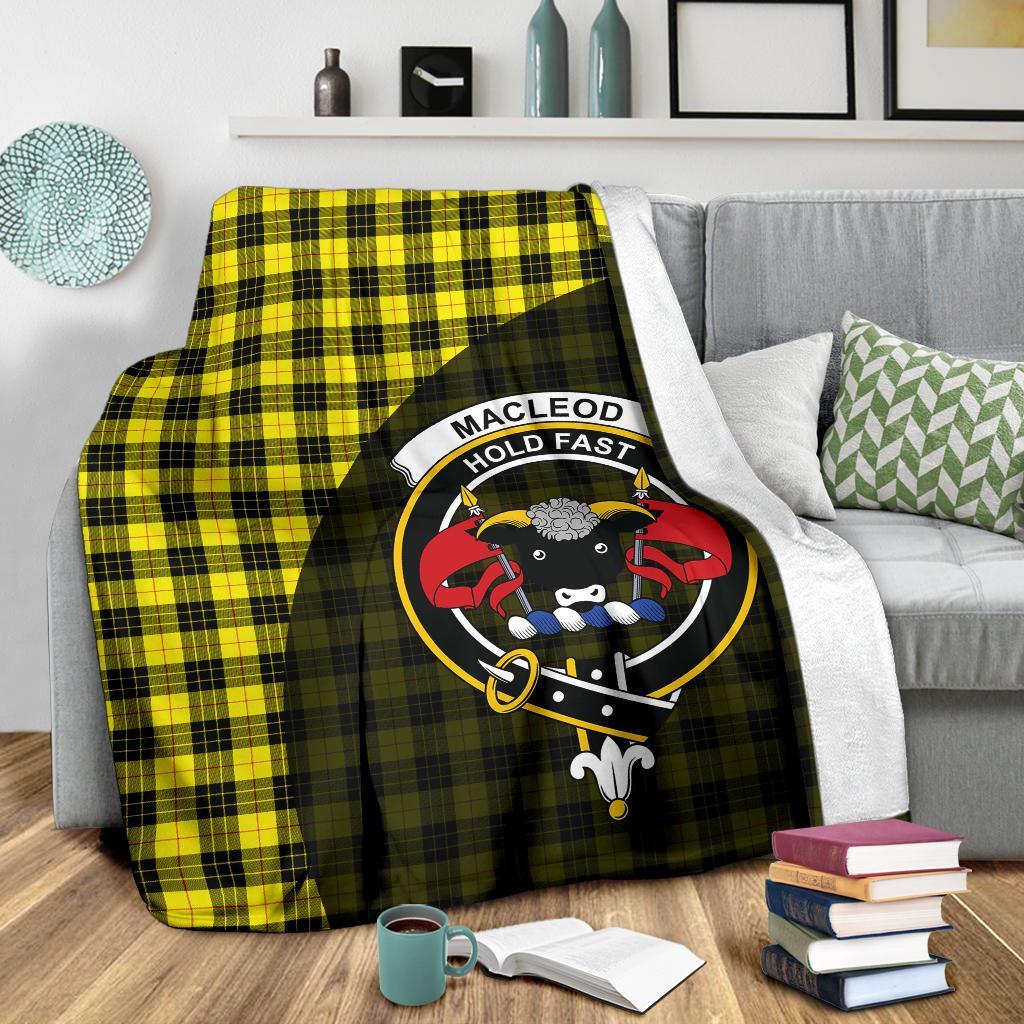 MacLeod of Lewis Modern Tartan Crest Blanket Wave Style