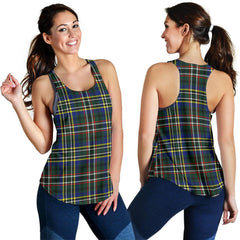 Scott Green Modern Tartan Women Racerback Tank Top