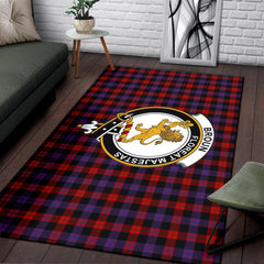 Broun Tartan Crest Area Rug