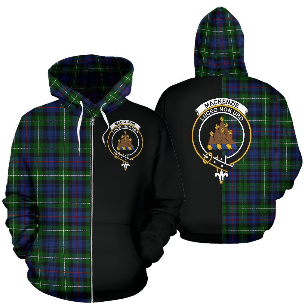 Mackenzie Tartan Crest Zipper Hoodie - Half Of Me Style - SP