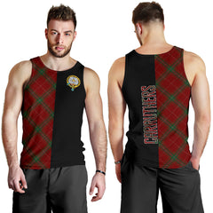 Carruthers Modern Tartan Official Crest Men's Tank Top - Cross Style