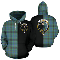 MacInnes Ancient Tartan Crest Zipper Hoodie - Half Of Me Style SP