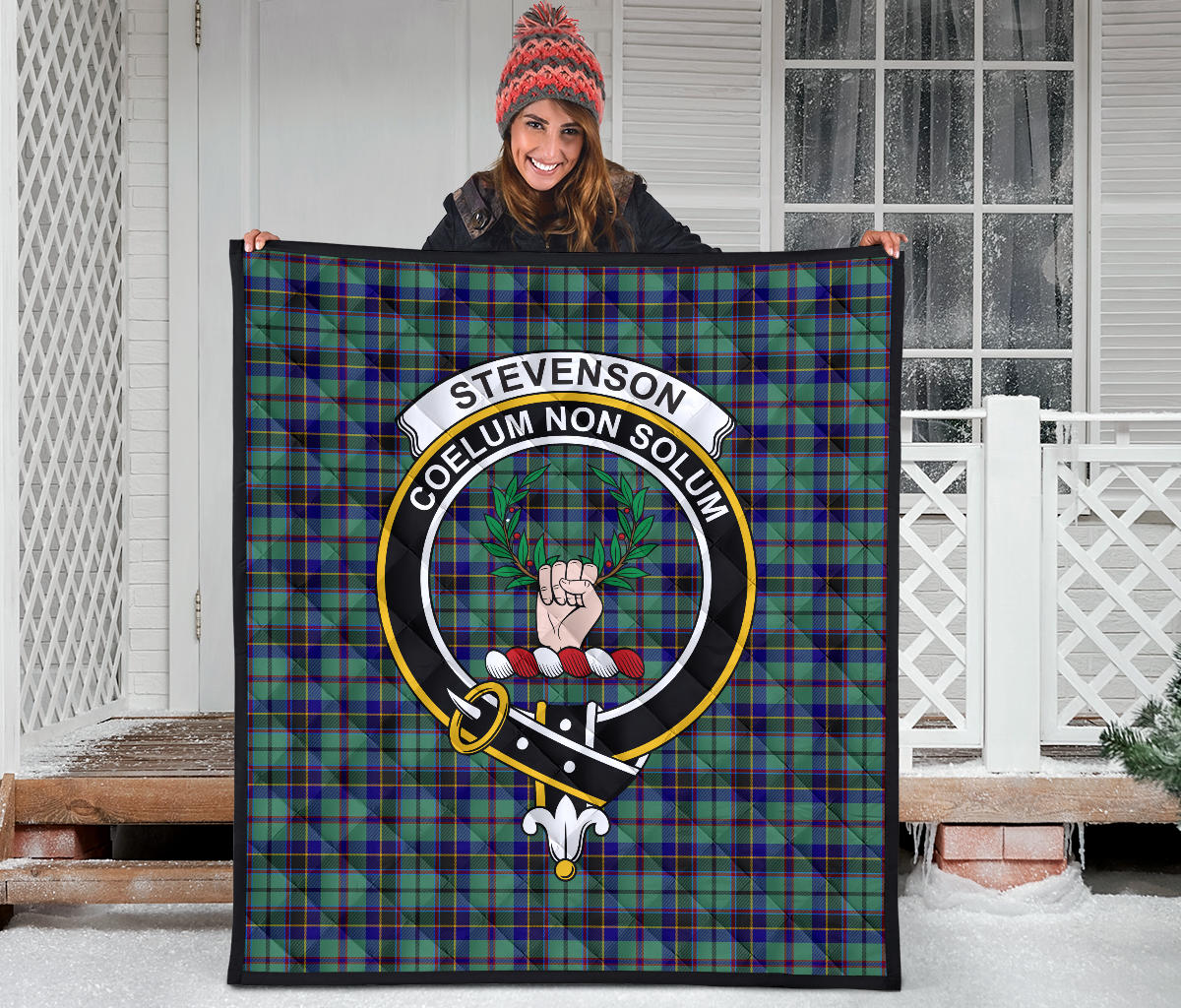 Stevenson Tartan Crest Quilt - SP