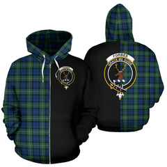 Forbes Ancient Tartan Crest Zipper Hoodie - Half Of Me Style SP