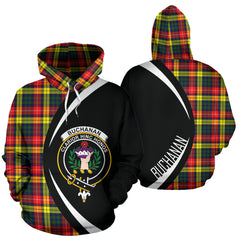 Buchanan Modern Tartan Crest Hoodie - Circle Style SP