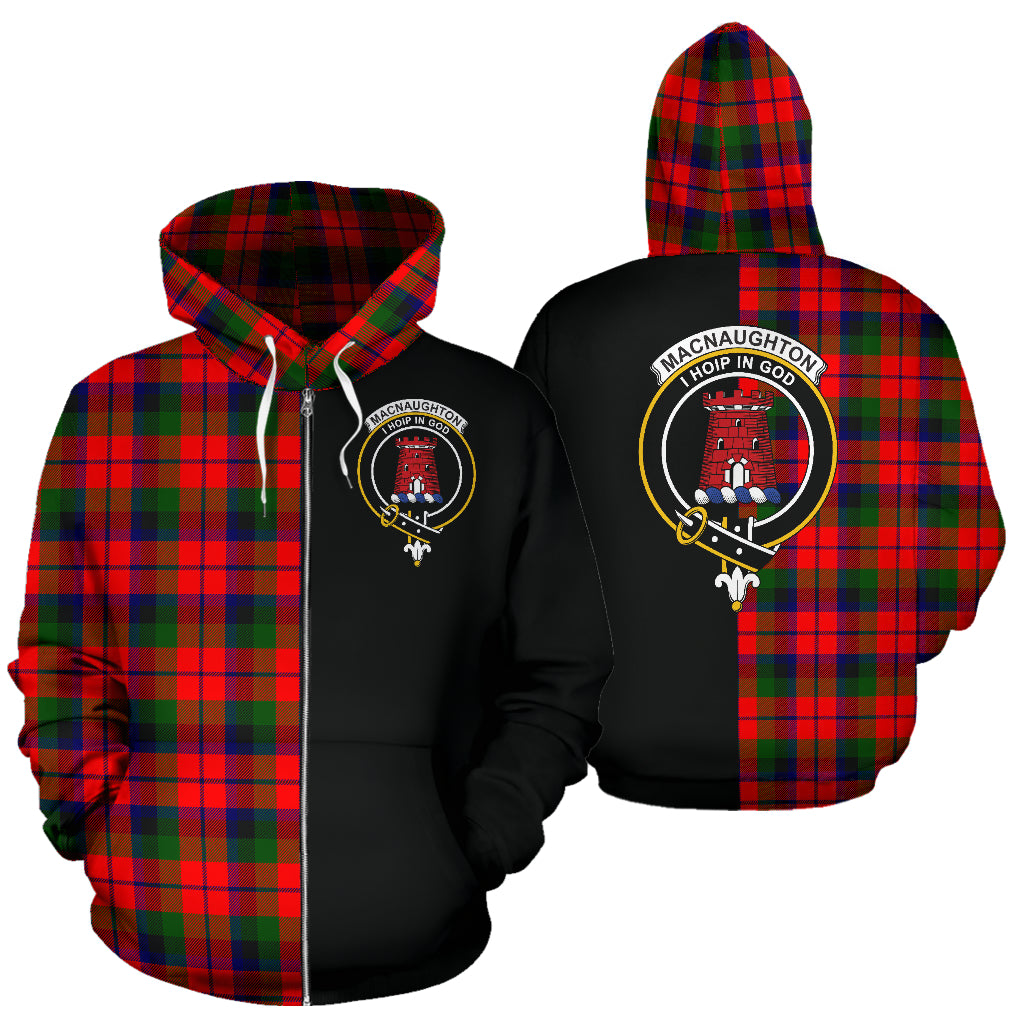 MacNaughton Modern Tartan Crest Zipper Hoodie - Half Of Me Style SP