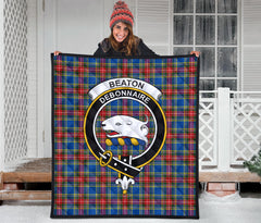 Beaton Family Tartan Crest Quilt - SP