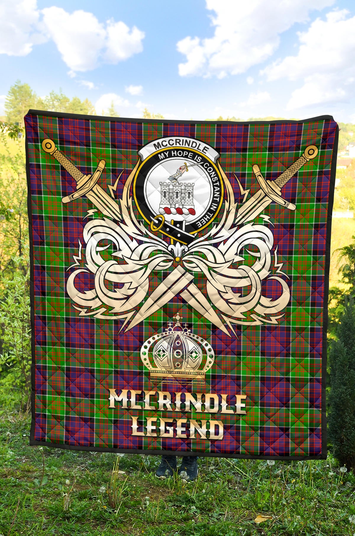 McCrindle Tartan Crest Legend Gold Royal Premium Quilt SP