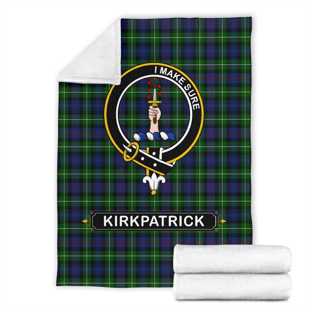 Kirkpatrick Family Tartan Crest Blankets