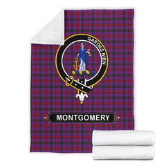 Montgomery Family Tartan Crest Blanket - 3 Sizes