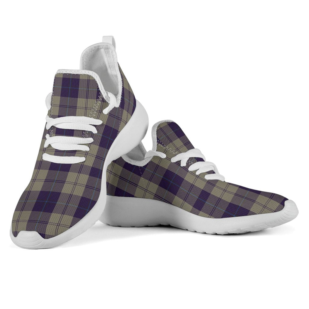 Cunningham Dress Blue Dancers Tartan Mesh Knit Sneakers