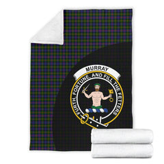 Murray of Atholl Modern Tartan Crest Blanket Wave Style