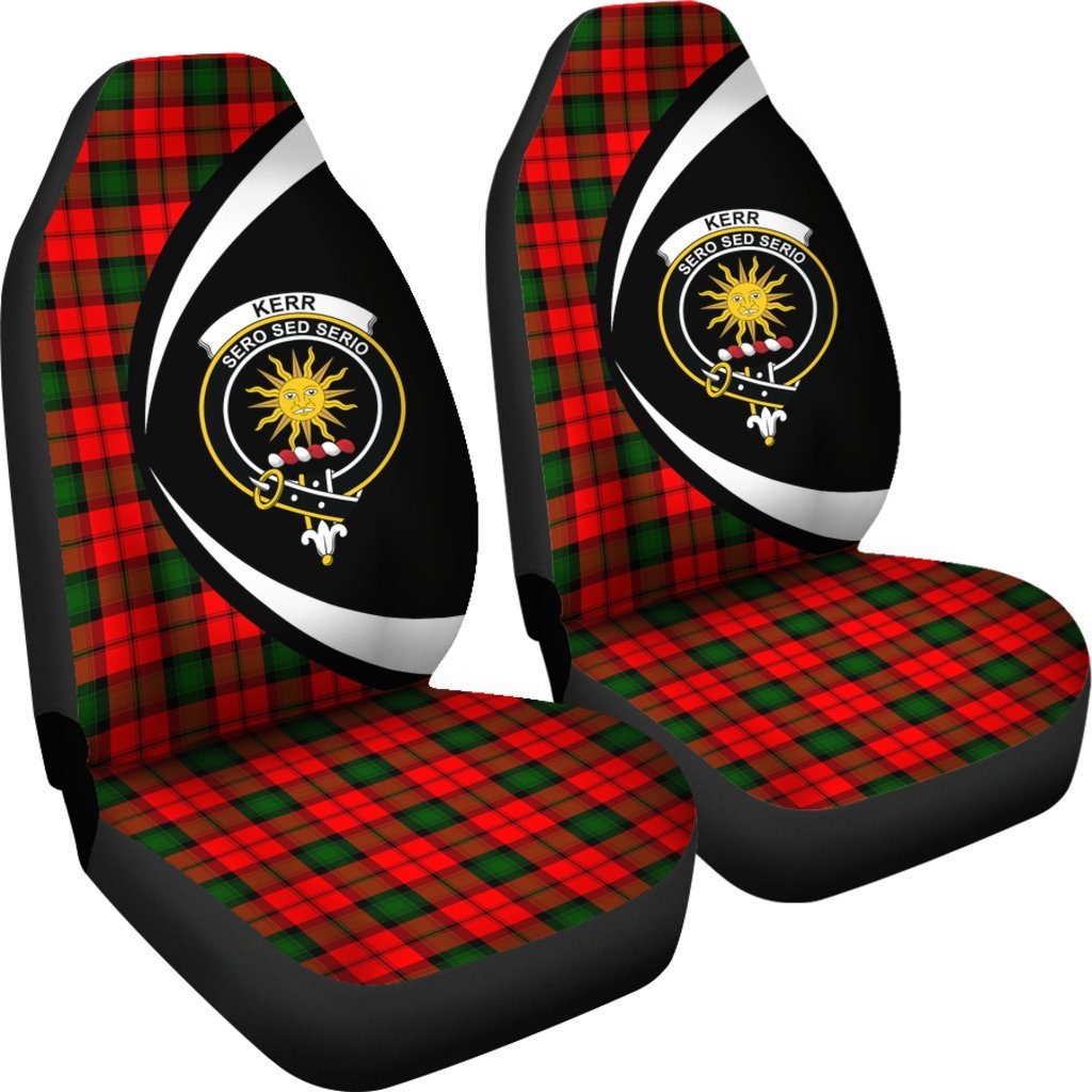 Kerr Modern Tartan Crest Circle Style Car Seat Cover