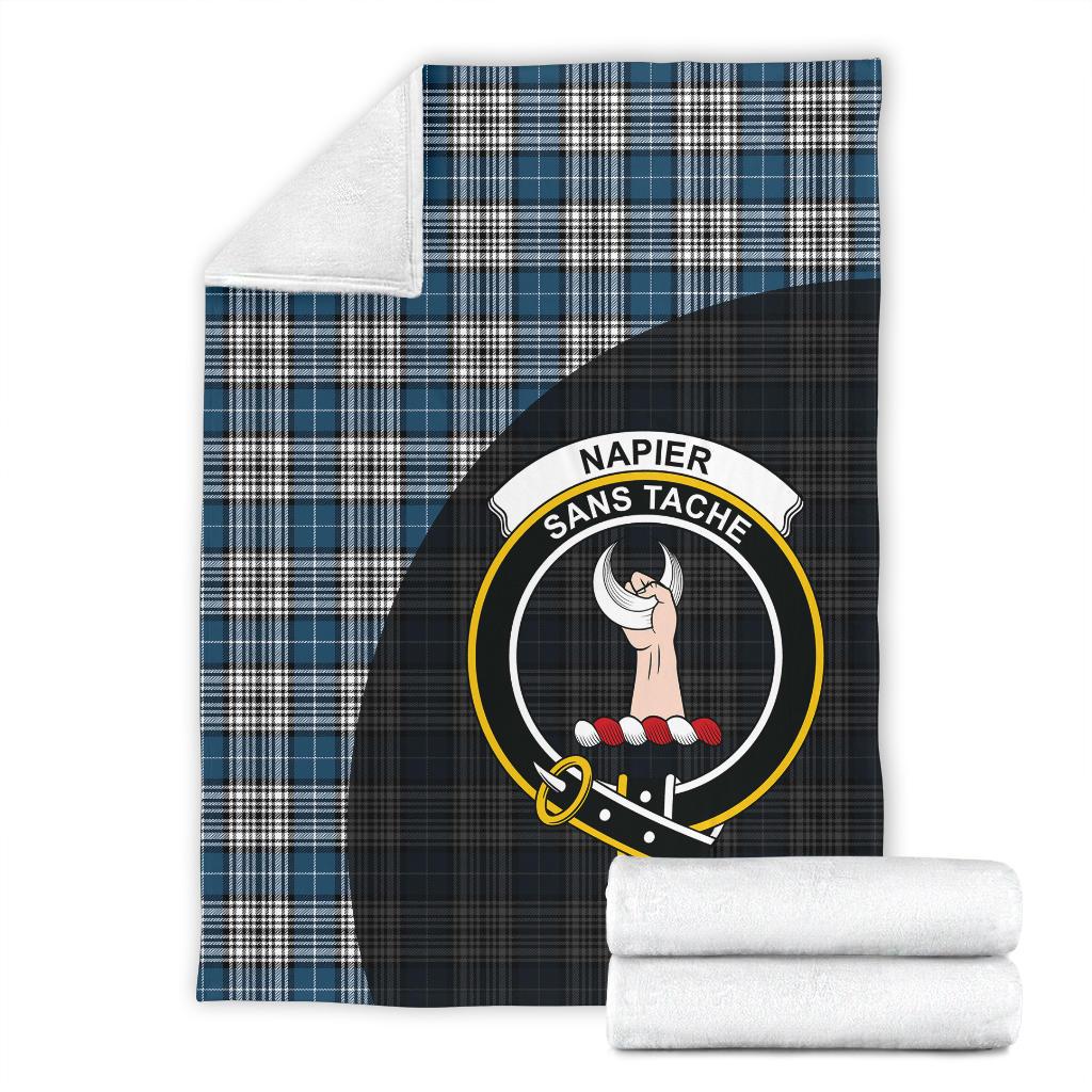 Napier Modern Tartan Crest Blanket - 3 Sizes