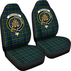 Mackenzie Family Modern Tartan Crest Car Seat Cover