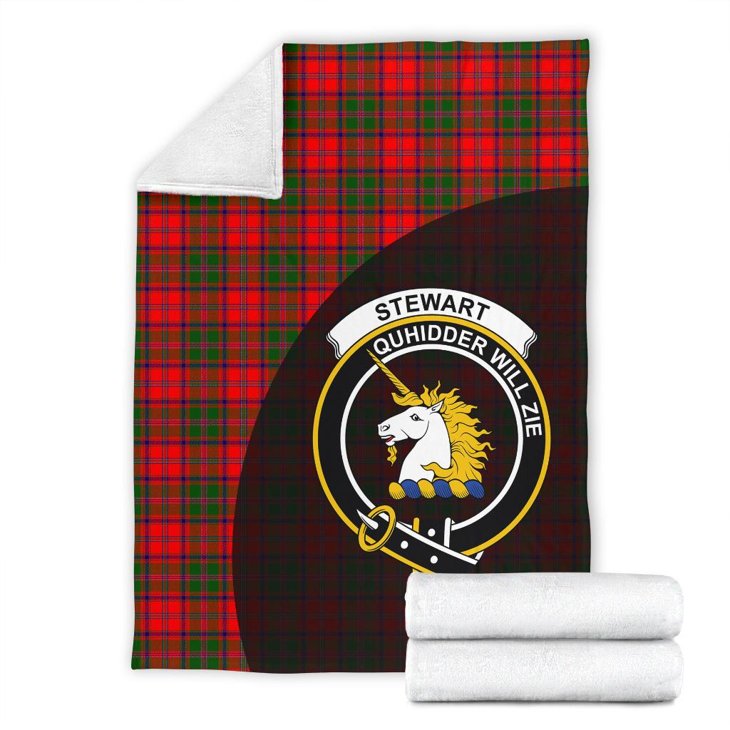 Stewart of Appin Modern Tartan Crest Blanket - 3 Sizes