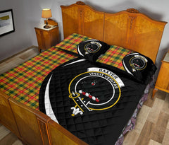 Baxter Modern Tartan Crest Circle Style Quilt Bed Set