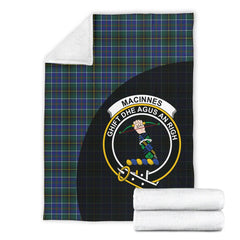 MacInnes Modern Tartan Crest Blanket Wave Style