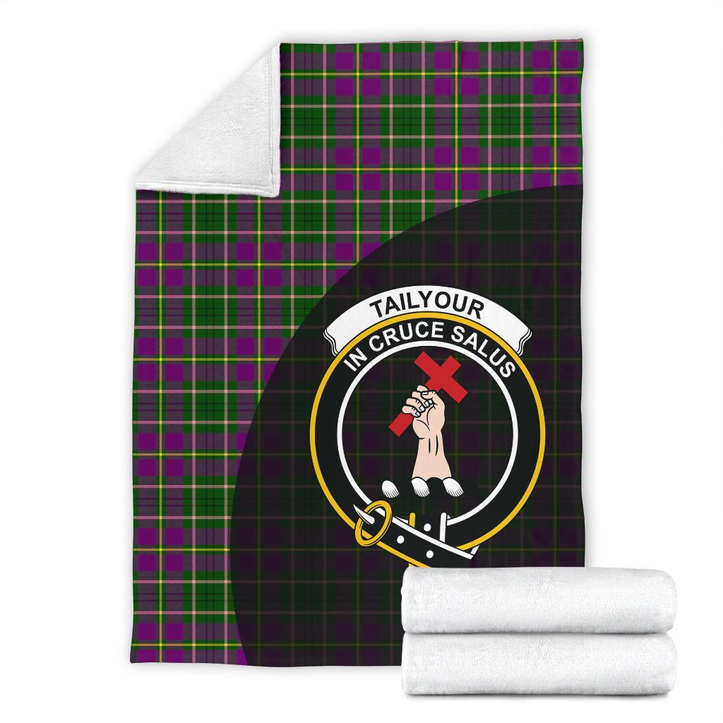 Taylor (Tailyour) Tartan Crest Wave Blanket - 3 Sizes