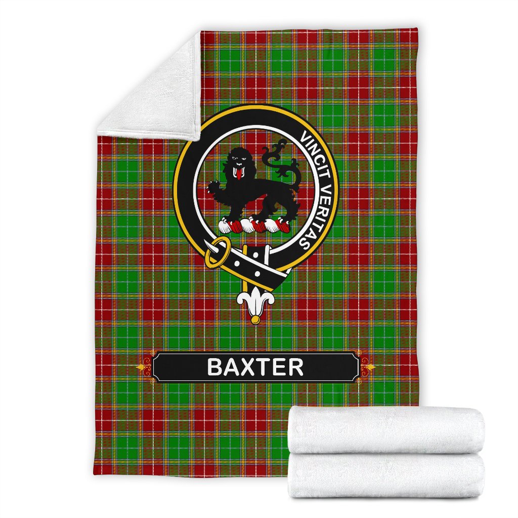 Baxter Family Tartan Crest Blanket - 3 Sizes