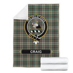 Craig Ancient Tartan Crest Blanket - 3 Sizes