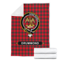 Drummond Family Tartan Crest Blanket - 3 Sizes