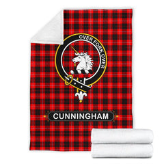 Cunningham Tartan Crest Blanket - 3 Sizes