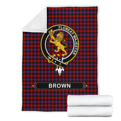 Broun Family Tartan Crest Blankets