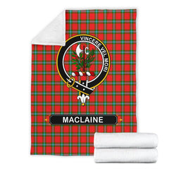 MacLaine Of Lochbuie Family Tartan Crest Blanket - 3 Sizes