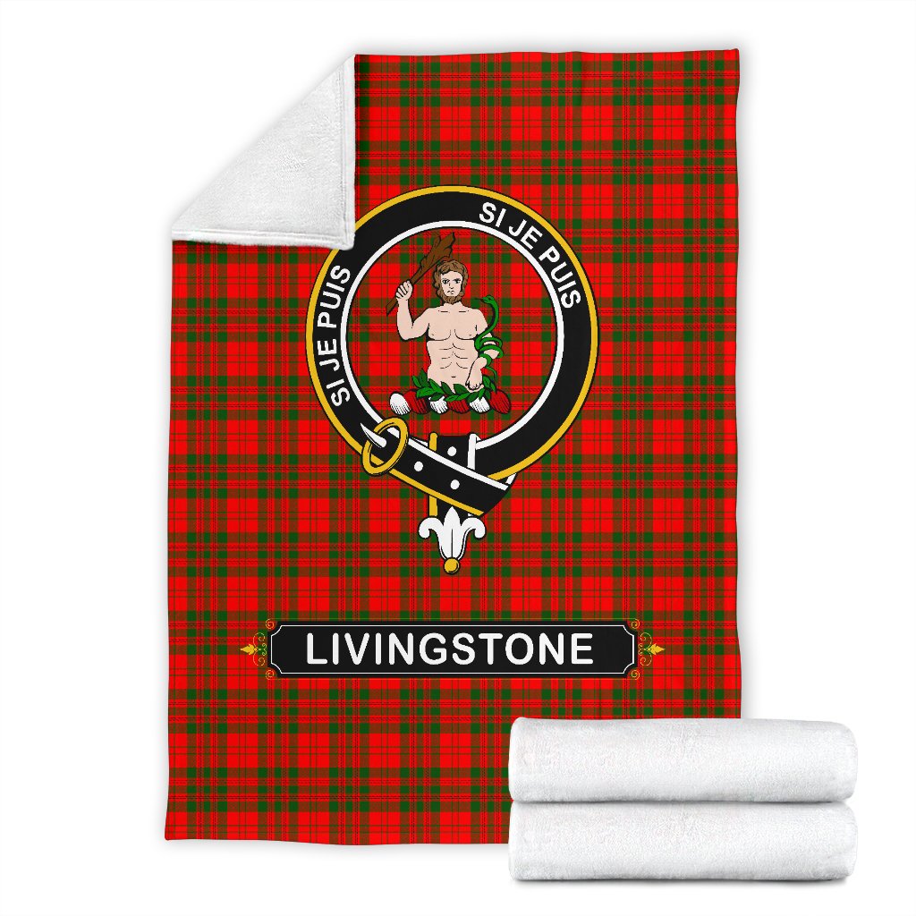 Livingstone Family Tartan Crest Blankets