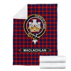 MacLachlan Family Tartan Crest Blanket - 3 Sizes