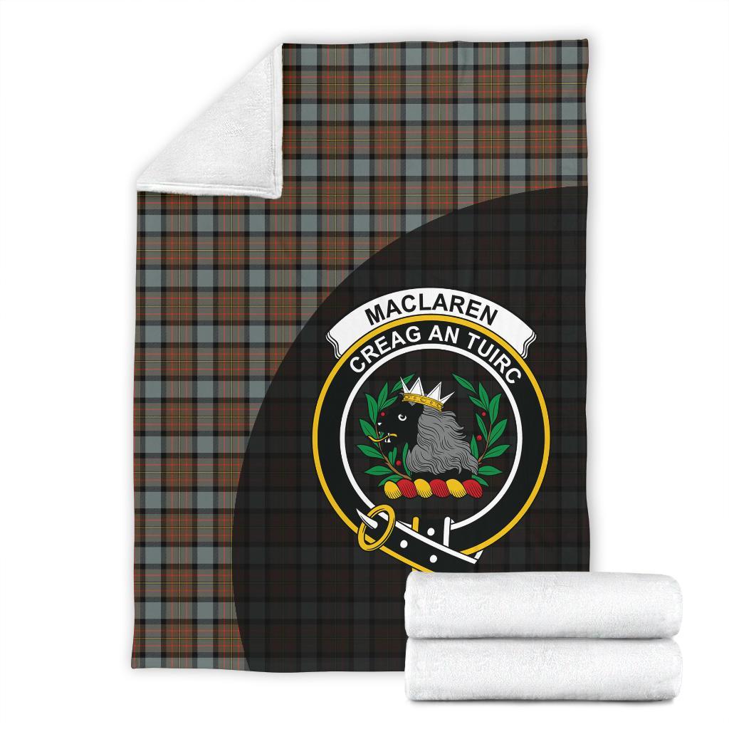 MacLaren Weathered Tartan Crest Blanket Wave Style