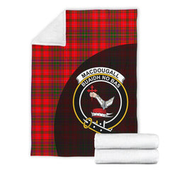 MacDougall Modern Tartan Crest Blanket Wave Style