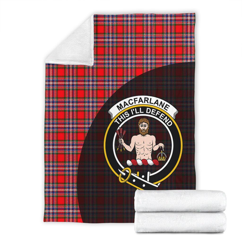 MacFarlane Modern Tartan Crest Blanket Wave Style