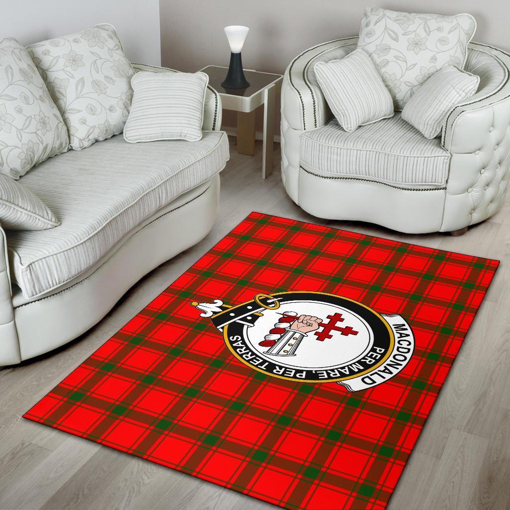 Macdonald (Of Sleat) Tartan Crest Area Rug