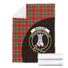 MacLean of Duart Modern Tartan Crest Blanket Wave Style