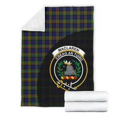 MacLaren Modern Tartan Crest Blanket Wave Style