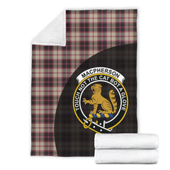 MacPherson Hunting Ancient Tartan Crest Blanket Wave Style