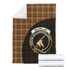 MacMillan Old Weathered Tartan Crest Blanket Wave Style