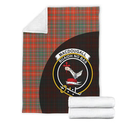 MacDougall Ancient Tartan Crest Blanket Wave Style