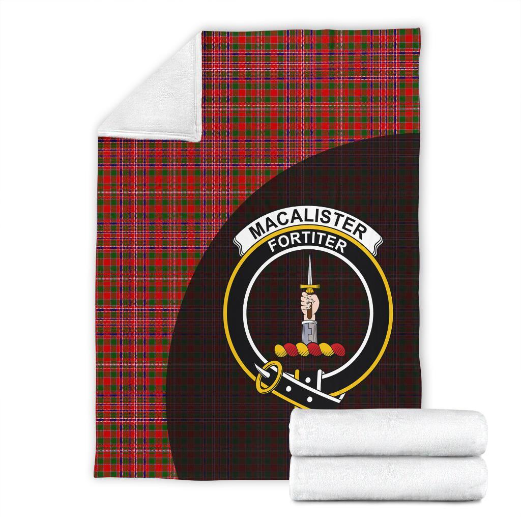 MacAlister Modern Tartan Crest Blanket Wave Style