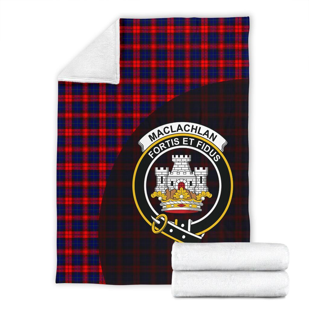 MacLachlan Modern Tartan Crest Blanket Wave Style