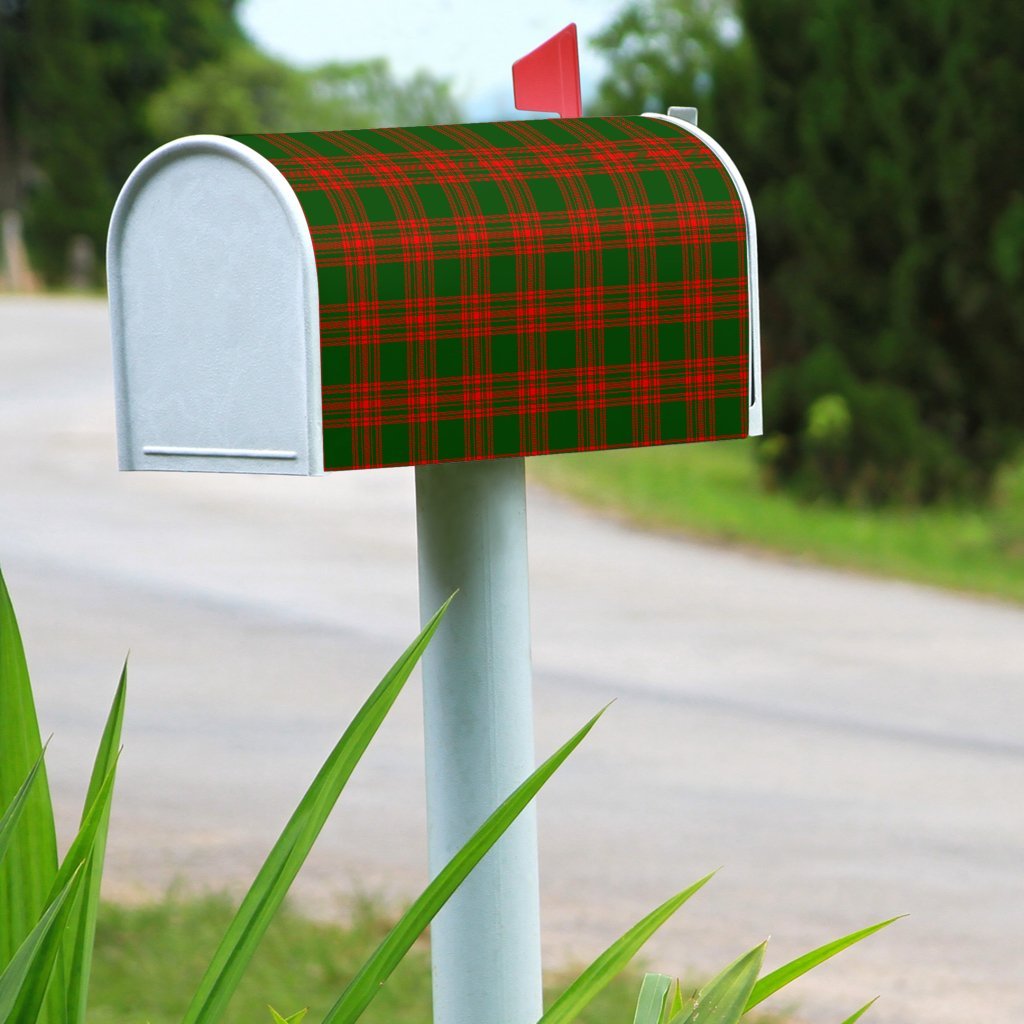 Menzies Green Modern Tartan Mailbox