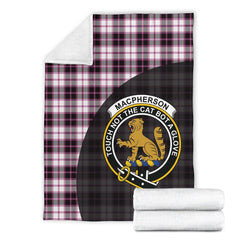 MacPherson Hunting Modern Tartan Crest Blanket Wave Style