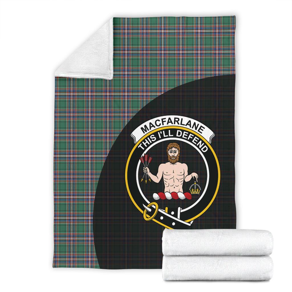 MacFarlane Hunting Ancient Tartan Crest Blanket Wave Style