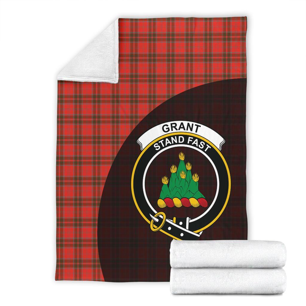 Grant Weathered Tartan Crest Blanket Wave Style