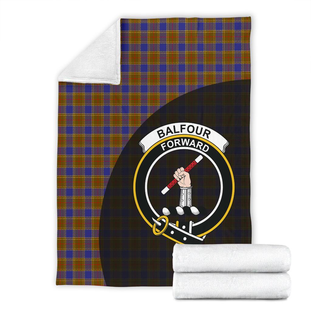 Balfour Modern Tartan Crest Blanket Wave Style