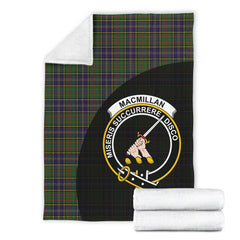 MacMillan Hunting Modern Tartan Crest Blanket Wave Style