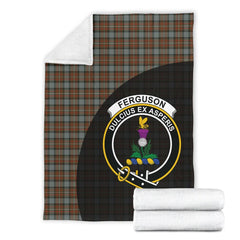 Fergusson Weathered Tartan Crest Blanket Wave Style