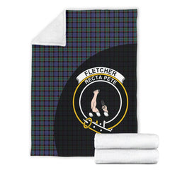 Fletcher Modern Tartan Crest Blanket Wave Style